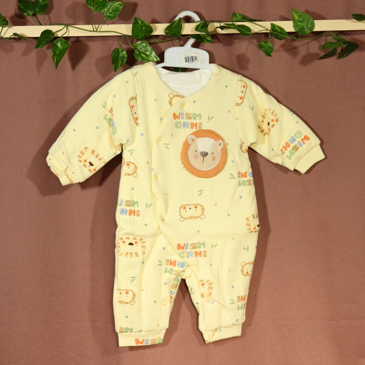 Lion Quilted Baby Romper