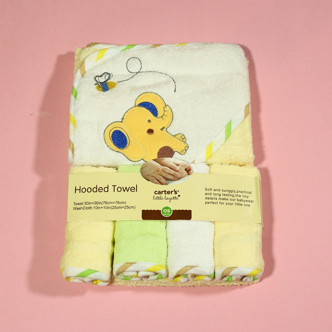 Adorable Elephant Hooded Towel Set