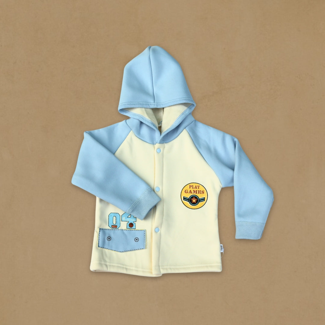 Blue Hooded Pajama Set