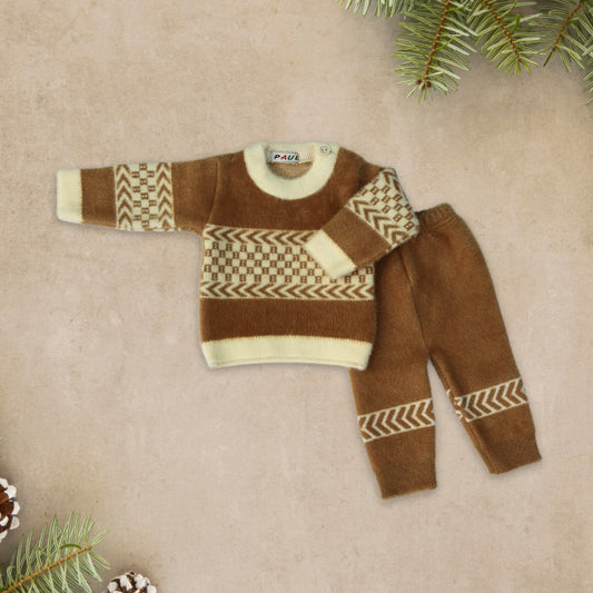 Striped Fur Pajama Set