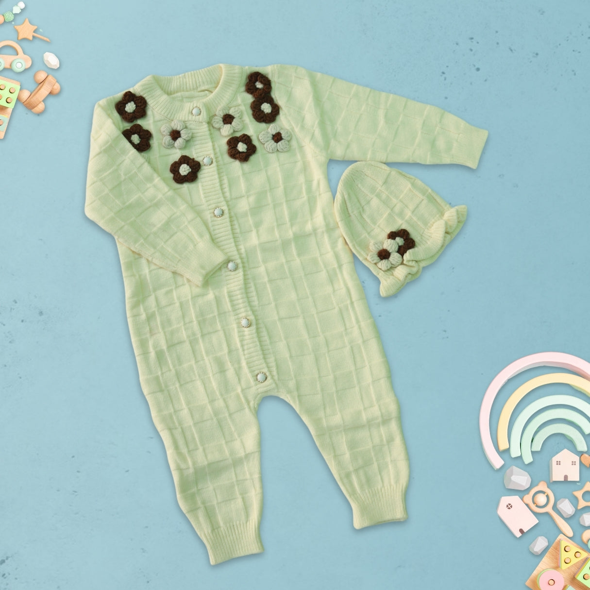 Daisy Baby Knit Romper