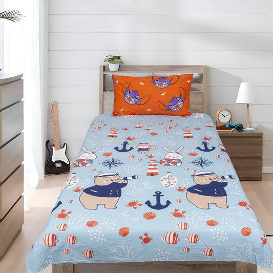 SEA HARBOUR- Kids Single Bedsheet