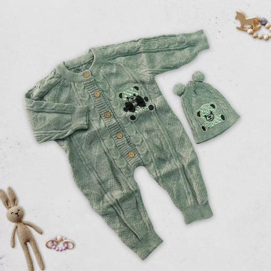 Rhinestone bear romper