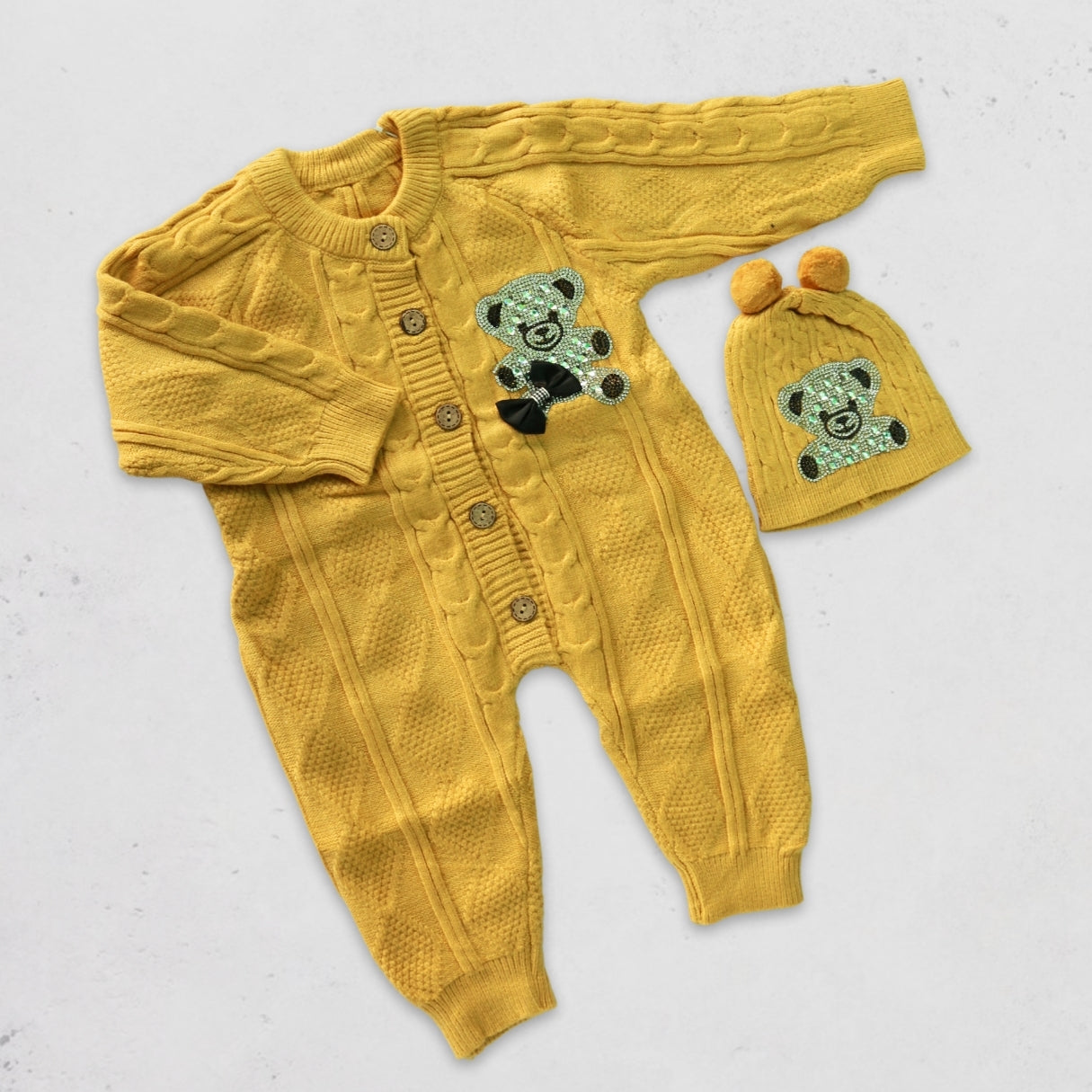 Rhinestone bear romper