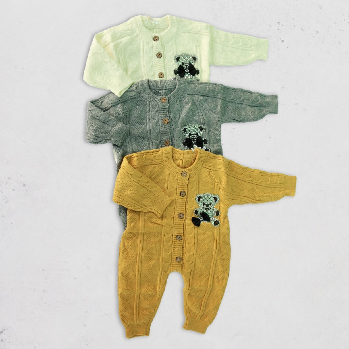 Rhinestone bear romper