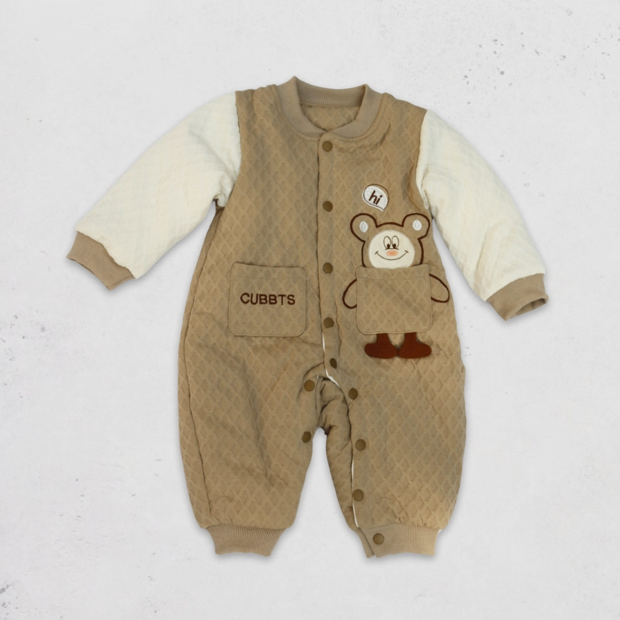 Quilted Baby Bear Romper