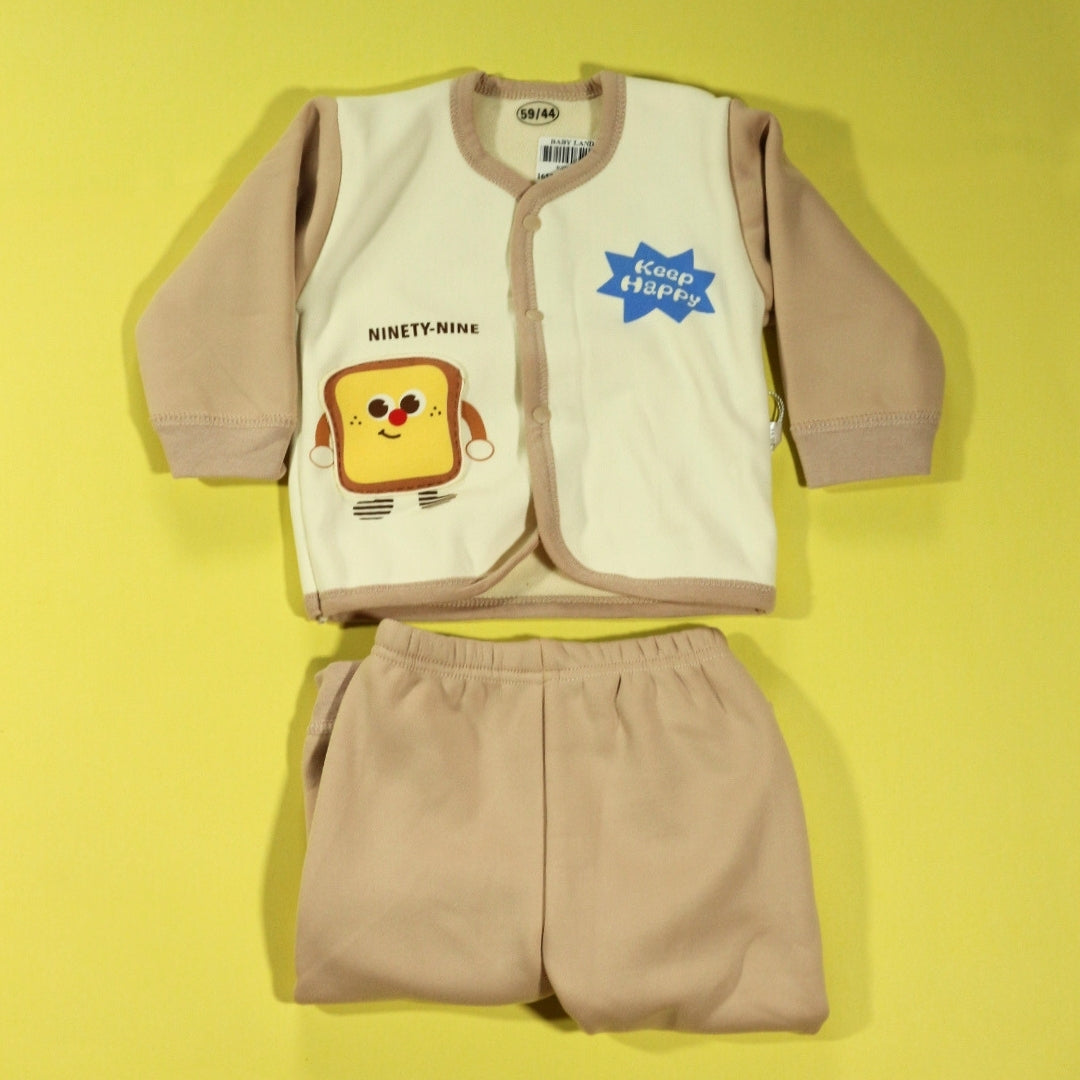 Full Sleeves Coral Quilted Baby Suit