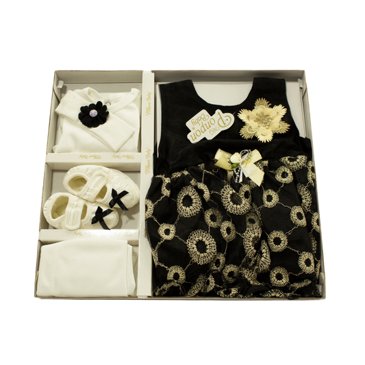 ELEGANT FROCK SET-BLACK